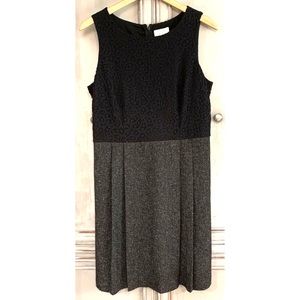 Ann Taylor LOFT Black Lace Tweed Dress Sz 8